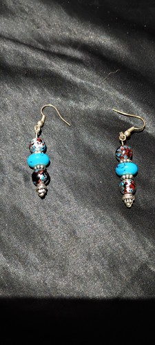 Beaded dangle drop hook - beaded,