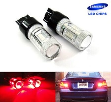 2x 580 7443 W21/5W 582 Bulb SAMSUNG LED Side Indicator Tail Brake Stop Light Red