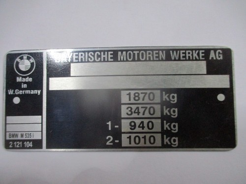 Nameplate plate bmw motorsport - plate,