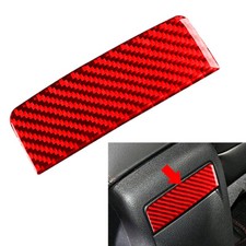 Rear Console Panel Cover Trim For Subaru WRX STI 2015-2021 Carbon Fiber Red