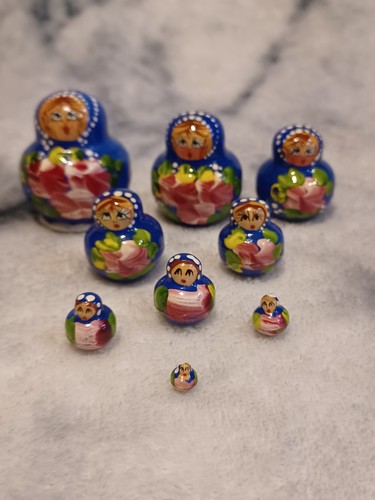 Miniature matryoshka blue - miniature, 9