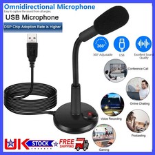 USB Microphone Mic for Laptop PC Computer MSN Skype Desktop Gaming Online