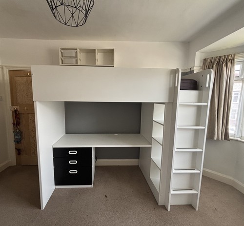 Ikea stuva loft bed - loft, desk