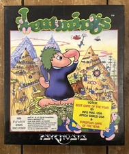 Vintage Lemmings 5.25" Floppy Psygnosis 1991 IBM Amstrad PC's Tandy PC's