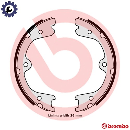 Brake shoe set parking - set, s