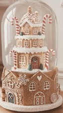 Christmas Gingerbread Large Snow Glitter Globes Music Melody Ginger bread house