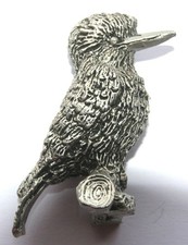 Vintage White Metal Cast - Kookaburra  Bird Ornament - Paperweight