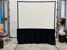 DALITE 8x6ft 4:3 Fast Fold Screen - Front + Rear, Skirt, Case