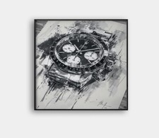 Rolex Watch Framed 24x24