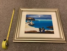 Blue Moon On Portbraddon , J P Rooney Art. Framed Print.