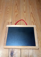 Double Sided Chalkboard With Wooden Fram And Hanging Loop