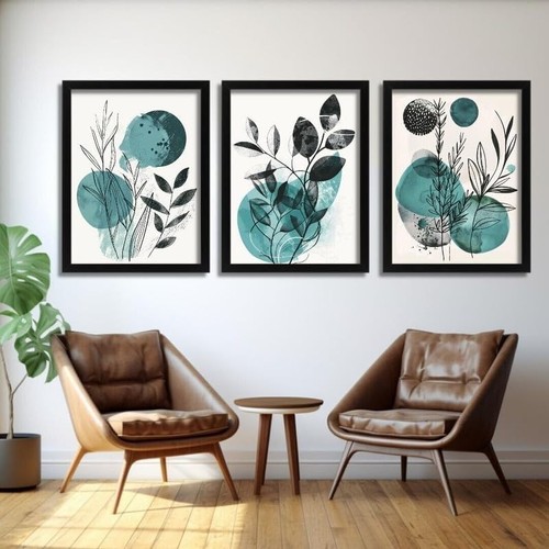 Botanical art prints - art, set