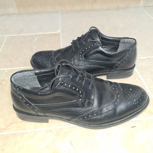 Men black brogue shoes size - black,