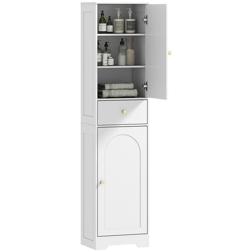 Homcom tall bathroom - bathroom, storage