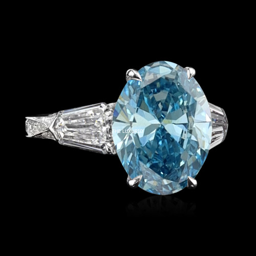 Blue diamond ring ct - blue,