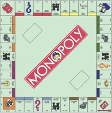 PRINTED AND POSTED MONOPOLY BOARD COUNTED CROSS STITCH PATTERN