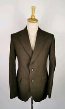 K5 MENS DUNN & CO WOOL BLEND BROWN CHECKED VINTAGE BLAZER, MEDIUM CHEST 41"