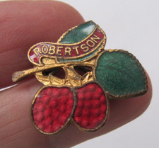 Vintage  Fruit Badge. Red Berries. No Makers Mark. Pre Owned.