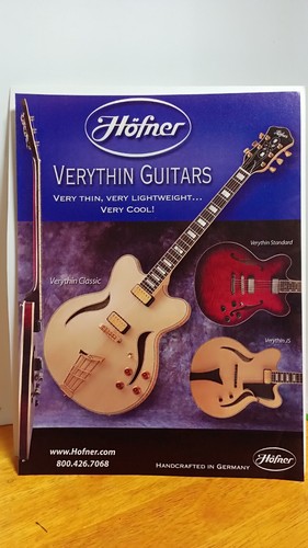 Hofner verythin guitars - verythin,