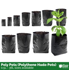 Black poly growbag pots - poly,