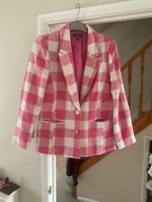 Bnwot primark size 10 pink white check jacket blazer