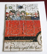 ORIGINAL  BOXED SET OF SIX TUCK NOVELTY JIGSAW PUZZLE POSTCARDS.
