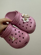 Junior 3 Sparkling Pink Crocs