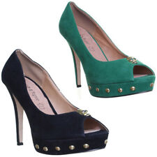 Womens Ladies High Heel Skull