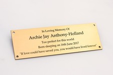 Engraved Brass Effect Memorial