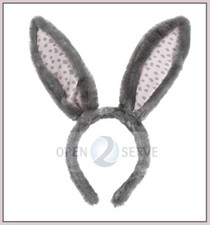 Fluffy Bunny Rabbit Ears Headband - Fancy Dress | Party | Easter - 1 Pair