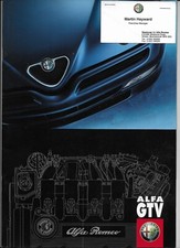 1999 Alfa Romeo GTV 2.0 T. Spark & 3.0 V6 24V car brochure (UK market)