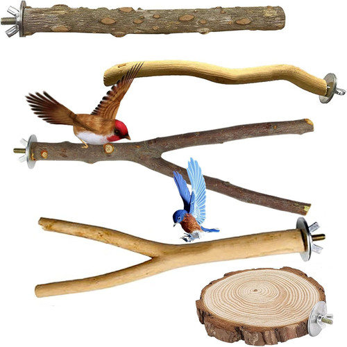 5pcs bird perches natural - bird,