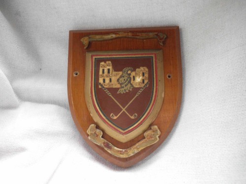 Golf club wooden backed - wooden, shield