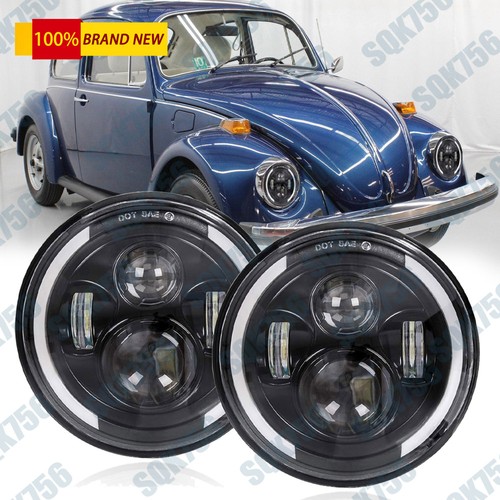 Pair led headlight - pair, halo