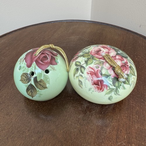 Vintage pair roses - of, china