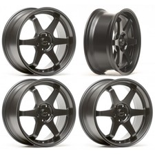 ULTRALITE UL37 18" x 8J ET35 5x114.3 MATT FLAT BLACK ALLOY WHEELS TE37 JDM Y3439