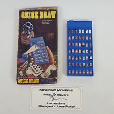 Quick Draw Vintage Handheld Fun Game Of Blackjack & Poker 1974 Mini Mind Movers