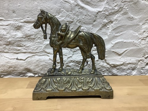 Vintage brass horse door - vintage, stop