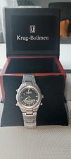 Krug Baumen 1106km Gents Lapmaster Dual Display Watch Boxed.