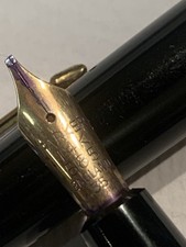 Parker Duofold Senior Black 14k Gold Nib 35 Flexible Fountain Pen Vintage VGC