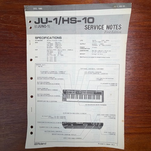 Vintage roland hs 10 - vintage,