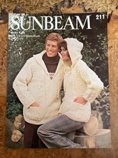 Women’s Knitting Patterns Aran Jumpers With Hoods 34-44” Sunbeam 211