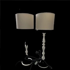 A Pair Of White Tall Vintage