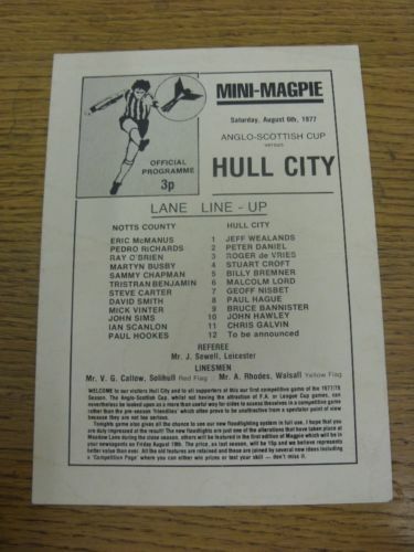 1977 notts county hull - notts,