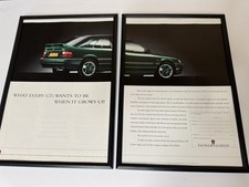 Framed Rover 220 GTi British Racing Green BRG Magazine Advert Man Cave Wall Art