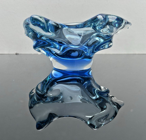 Chřibská art glass blue - glass,