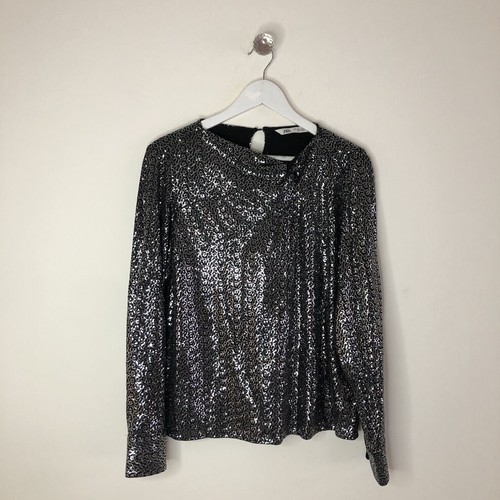 Zara black silver sequin - zara,