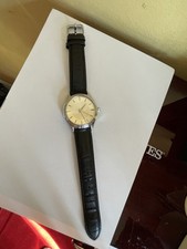 Men’s Silver Tone Designer Dress Watch By John Rocha- 36mm Case