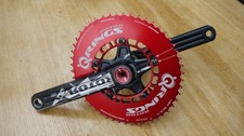 Rotor 3D TDS 175mm cranks, Red Rotor 50/34 rings, Red Rotor chain catcher