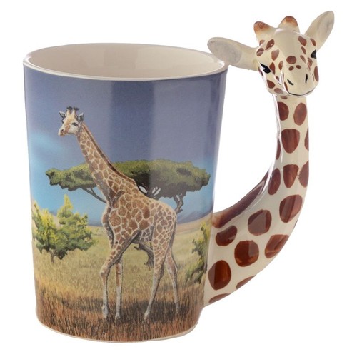 Giraffe shaped handle ceramic - giraffe,